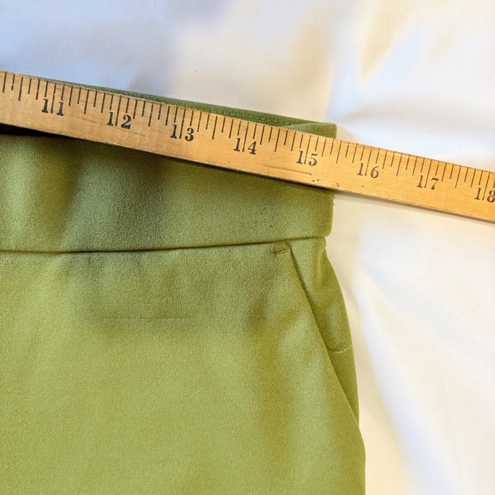 Anne Klein AK Olive Green Ankle Trousers Womens Medium Pull On Career Pants - Picture 5 of 8